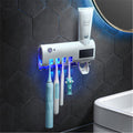 Bathroom Toothbrush Holder With Toothpaste Dispenser Electric Toothbrush Razor Storager USB Charge Multifunction Storage Rack