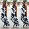 Black and White Print Loose Dress Spring Summer Women