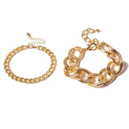 Vintage Snake Chain Bracelets Set for Women