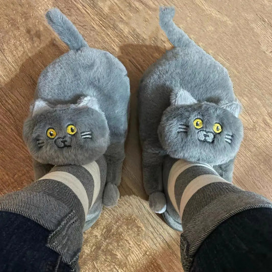 Cuddly Hug Cat Slippers