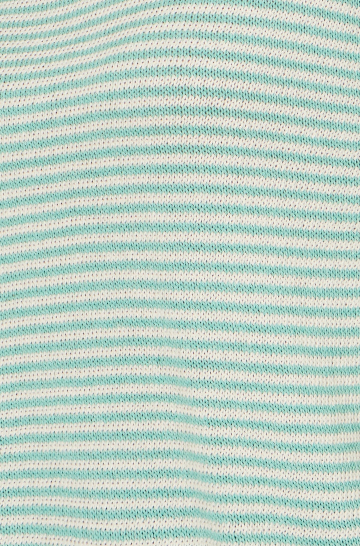 Yumi Sea Green Knitted Stripe Relaxed Jumper