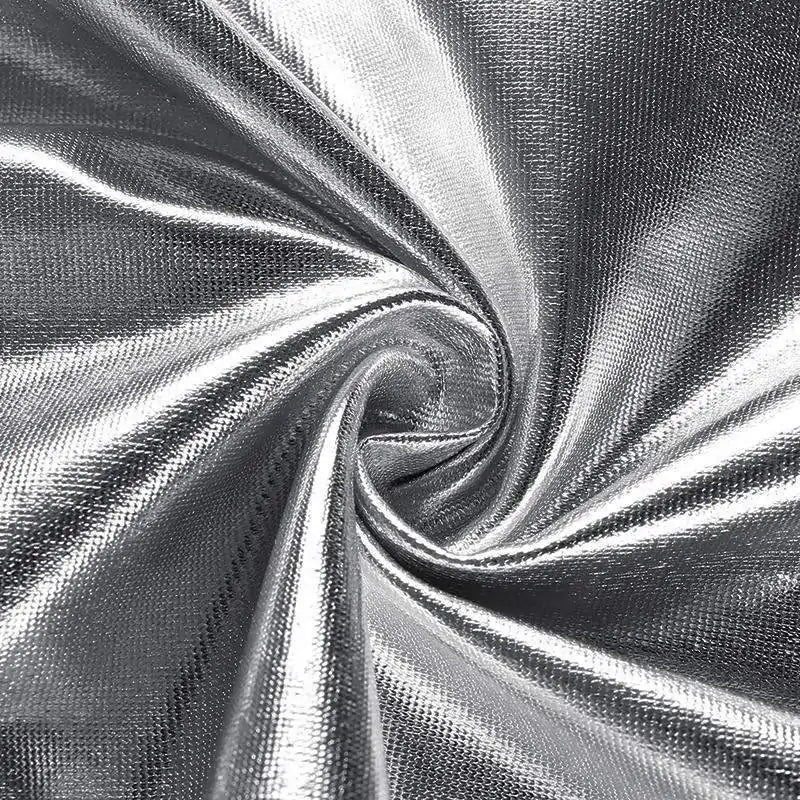 Silver Metallic Casual Hip Hop Heap Trousers
