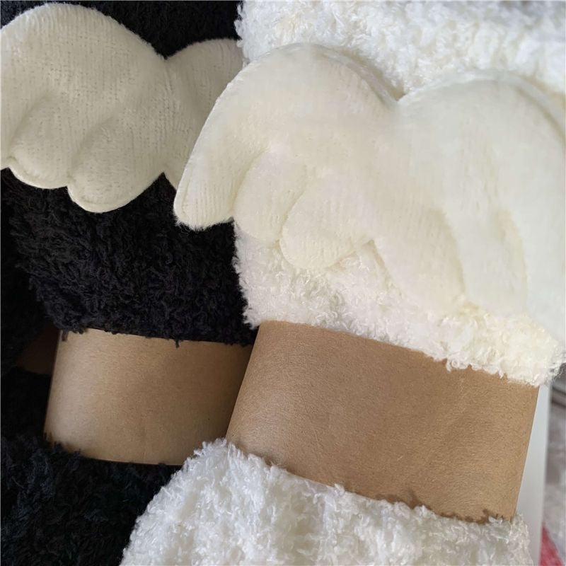 Coral Fleece Warm Breathable Thickening Mid-calf Socks