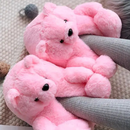 Cute Colorful Teddy Slippers