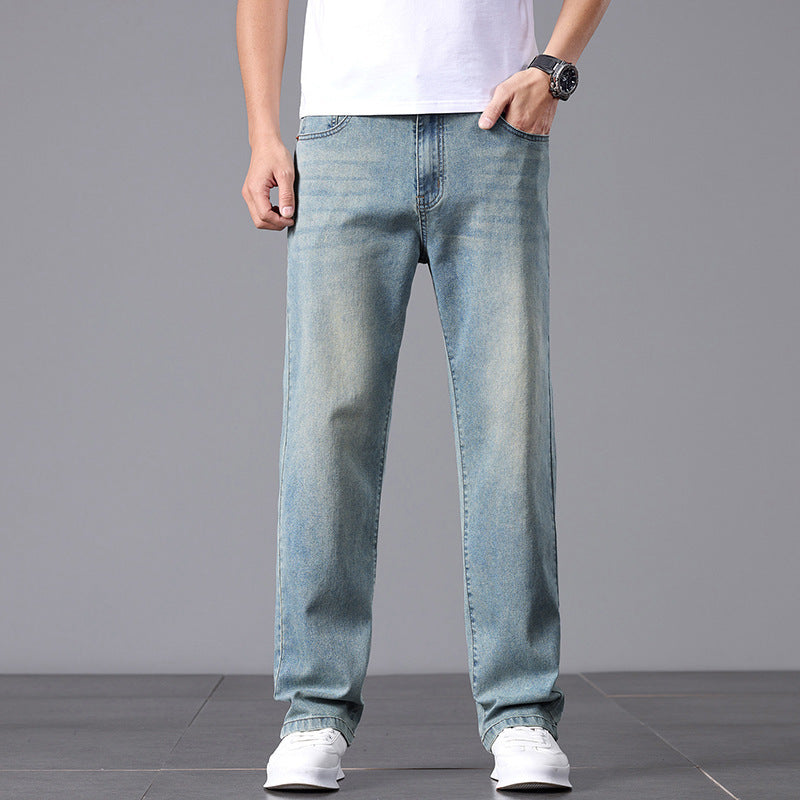 Summer Commute Jeans Men's High Sense Business Straight