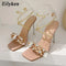 Crystal Chain Transparent Heels