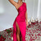 Satin One-Shoulder Sexy Prom Dresses